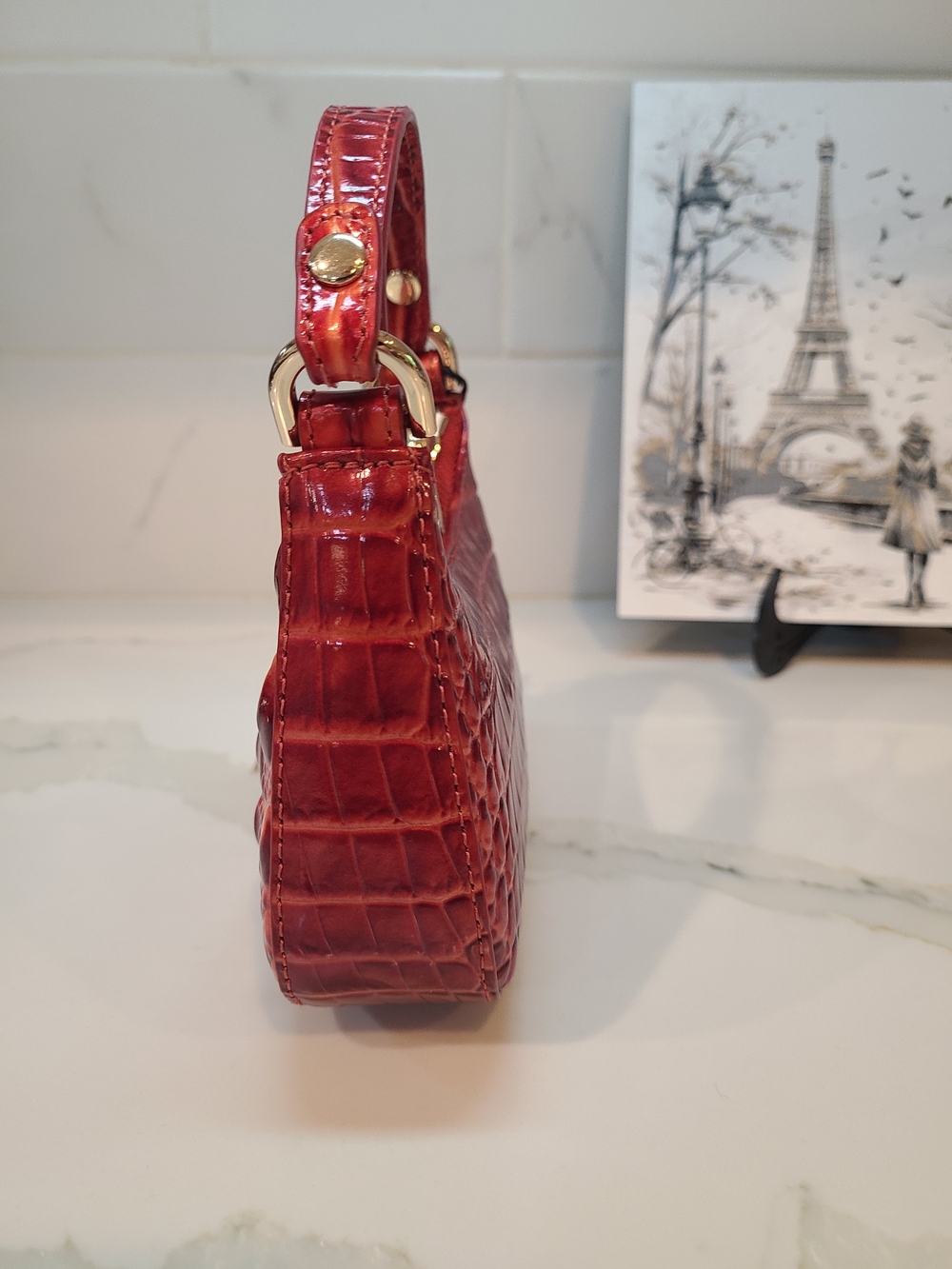NWT Brahmin Radiant Red Melbourne Lollie Mini/Micro - Picture 8 of 15